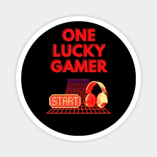 One lucky gamer t shirt mug sticker magnet cases notebook pin Magnet